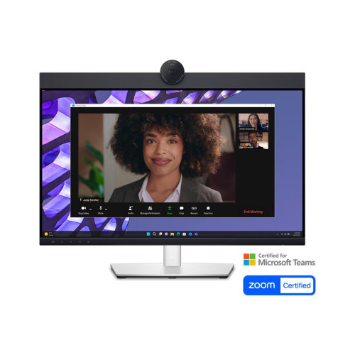 Монитор Dell Pro P2424HEB, 23.8 инча, Full HD, IPS, 60Hz, USB-C хъб, 90W Power Delivery, RJ45, 4MP, Microphone, Speakers