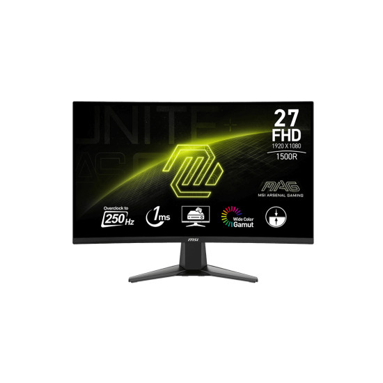 Монитор MSI MAG 27C6X, 27 инча, VA, 1920x1080, 250Hz, 1ms MPRT, Adaptive Sync, HDR, AI Vision, Console Mode, HDMI CEC, Anti-Flicker