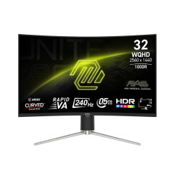 Монитор MSI MAG 325CQRXF E2, 31.5 инча, 2560 x 1440, Rapid VA, 240Hz, 0.5ms, HDMI, DisplayPort, USB Type-C