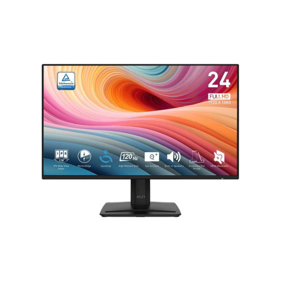 Монитор MSI PRO MP242A E2 Professional Business, 23.8 инча, FHD 1920 x 1080, IPS, 120 Hz, 1/4 ms, 1 x VGA,