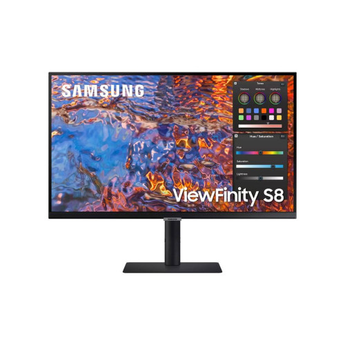 Монитор Samsung ViewFinity S8 S80PB LS27B800PXPXEN, 27 инча, 3840x2160, IPS, HDR400, USB-C, LAN, HDMI, DisplayPort