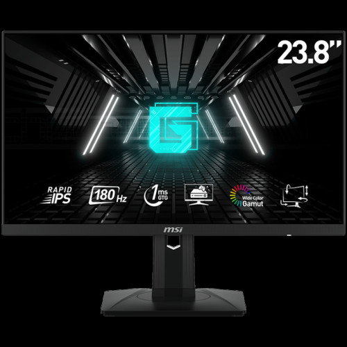 Монитор MSI G244PF E2, 23.8 инча, Rapid IPS, Full HD, 180Hz, 1ms, Adaptive Sync, Night Vision, Anti-Flicker, Low Blue Light, HDMI, DisplayPort