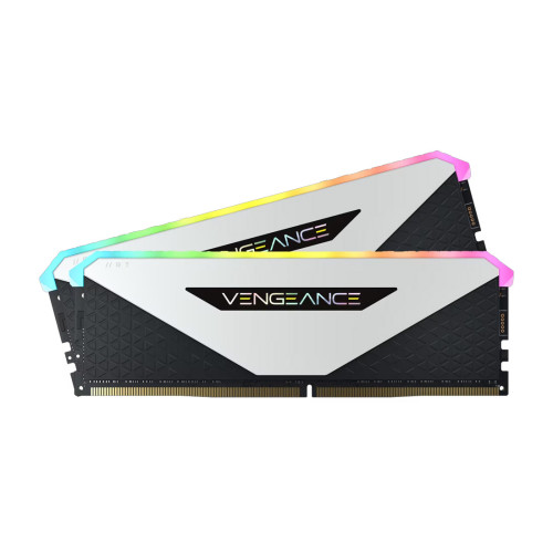 RAM памет Corsair Vengeance RGB RT, 16GB (2x8GB) DDR4, 3600MT/s, CL18, White, Kit of 2