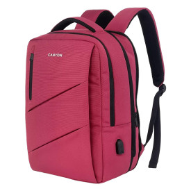 Раница за лаптоп Canyon Urban BPE-5 USB, 15.6 инча, Waterproof, Red