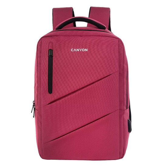 Раница за лаптоп Canyon Urban BPE-5 USB, 15.6 инча, Waterproof, Red