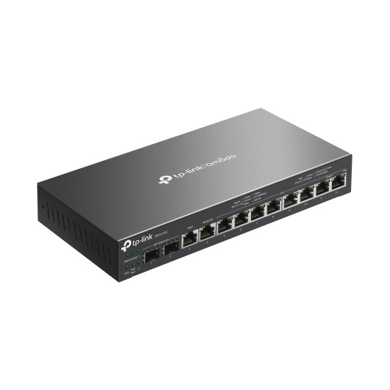 Рутер TP-Link ER7212PC Omada Gigabit VPN с PoE+, 2 x Gigabit SFP WAN/LAN, 1 x Gigabit RJ45 WAN, 1 x Gigabit RJ45 WAN/LAN, 8 x Gigabit PoE+ RJ45 LAN, 802.3at/af, 110W, 3-в-1 (Рутер, PoE+ суич, контролер)
