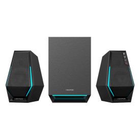 Тонколони EDIFIER G1500 MAX, 2.1 система, 60W пикова мощност, Bluetooth 5.3, USB-C, AUX, RGB подсветка, Black