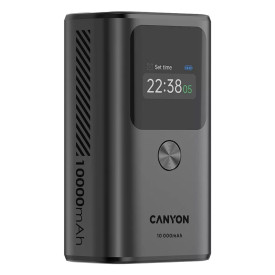 Външна батерия Canyon OnPower 130, USB-C Power Bank, 10000mAh, PD 30W, TFT дисплей, Dark Grey