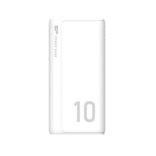 Външна батерия Silicon Power GP15, 10000mAh, Dual USB-A, Micro-USB & USB-C вход, Li-Polymer, White