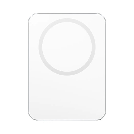 Външна батерия Xiaomi UltraThin Magnetic Power Bank, 5000 mAh, 15 W, магнитна, Glacier Silver