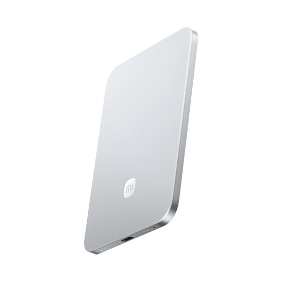 Външна батерия Xiaomi UltraThin Magnetic Power Bank, 5000 mAh, 15 W, магнитна, Glacier Silver