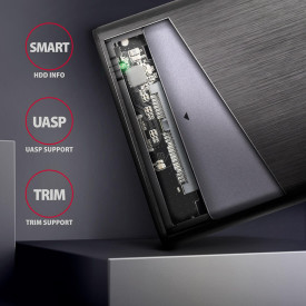 Външна кутия за диск AXAGON EE25-A6M USB3.0, SATA 6G, 2.5 инча HDD/SSD
