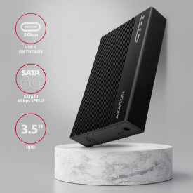 Външна кутия за диск AXAGON EE35-GTR, USB-C, 5Gbps, 3.5 инча HDD