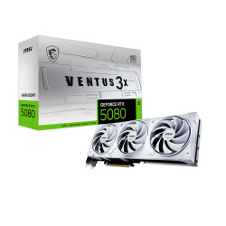 Видеокарта MSI GeForce RTX 5080 VENTUS 3X OC WHITE, 16GB GDDR7, 256-bit, 1x HDMI 2.1b, 3x DP 2.1b