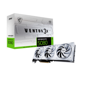 Видеокарта MSI GeForce RTX 5080 VENTUS 3X OC WHITE, 16GB GDDR7, 256-bit, 1x HDMI 2.1b, 3x DP 2.1b