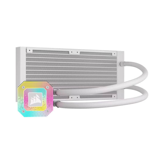 Водно охлаждане за процесор CORSAIR iCUE H100i ELITE CAPELLIX XT, 240mm, White