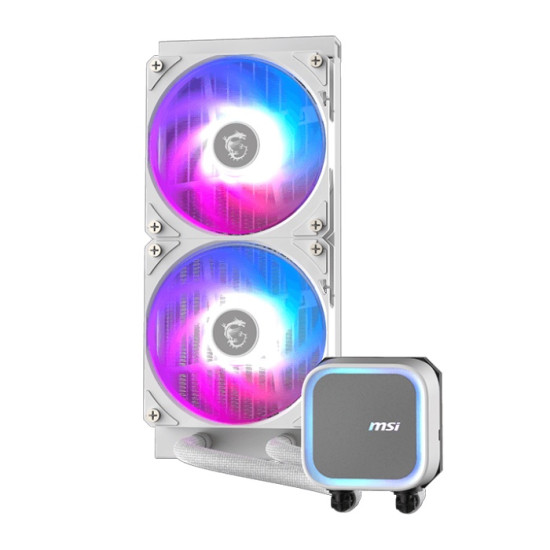 Водно охлаждане за процесор MSI MAG CORELIQUID A13 240, 2x120mm, White
