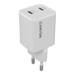 Зарядно CANYON CU35CC GaN, 35W, 2xPD, EU, White
