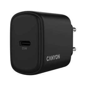 Зарядно Canyon OnCharge 250, 25W, 1x USB-C PD, EU стандарт, Black