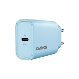 Зарядно Canyon OnCharge 30CL, PD, 30W, USB-C x 1, EU стандарт, Blue