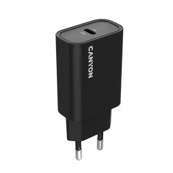 Зарядно устройство CANYON OnCharge 30CLB, 30W, USB-C, PD, Black