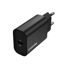 Зарядно устройство CANYON OnCharge 30CLB, 30W, USB-C, PD, Black
