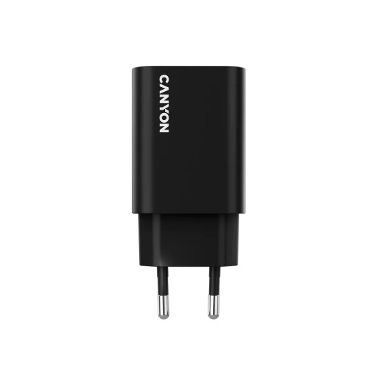 Зарядно устройство CANYON OnCharge 30CLB, 30W, USB-C, PD, Black