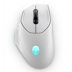 Безжична мишка Alienware Wireless Gaming Mouse, AW620M, Lunar Light