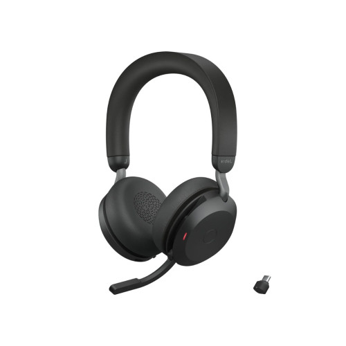 Безжични слушалки Jabra Evolve2 75 Stereo, Bluetooth, USB-C, ANC, Black