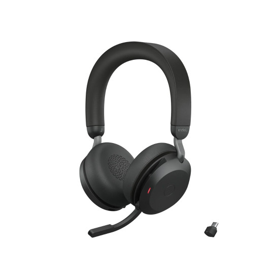 Безжични слушалки Jabra Evolve2 75 Stereo, Bluetooth, USB-C, ANC, Black