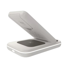 Безжично зарядно CANYON WS-304, 15W, 3 в 1, Cosmic Latte