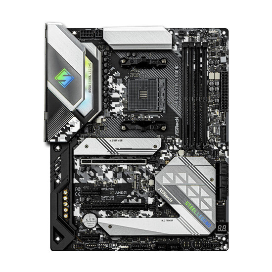 Дънна платка ASRock B550 Steel Legend, ATX, Socket AM4, B550, 4x DDR4, 1x PCIe 4.0 x16