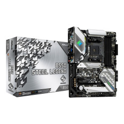 Дънна платка ASRock B550 Steel Legend, ATX, Socket AM4, B550, 4x DDR4, 1x PCIe 4.0 x16