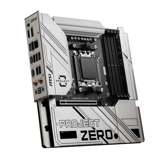 Дънна платка MSI B650M PROJECT ZERO, mATX, Socket AM5, Dual Channel DDR5, 1x PCIe x16