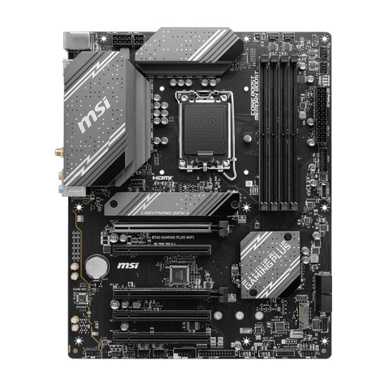 Дънна платка MSI B760 GAMING PLUS WIFI, ATX, Socket 1700, Intel B760, Dual Channel DDR5, 5x PCIe x16