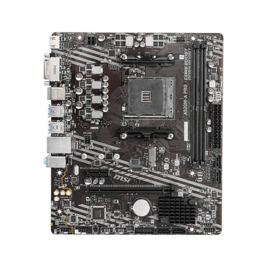 Дънна платка MSI Main Board Desktop A520M-A PRO, mATX, A520, Socket AM4, 2x DDR4, 1x PCIe 3.0 x16