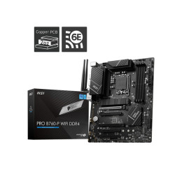 Дънна платка MSI PRO B760-P WIFI DDR4, ATX, Socket 1700, Dual Channel DDR4, 2x PCIe x16