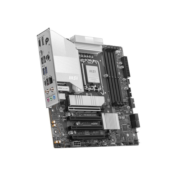 Дънна платка MSI PRO B860M-A WIFI, mATX, LGA 1851, 4x DDR5, 4x PCIe x16