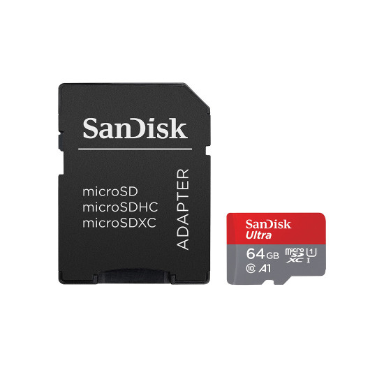Карта памет SanDisk Ultra 64GB, microSDXC, UHS-I, Class 10, до 100MB/s