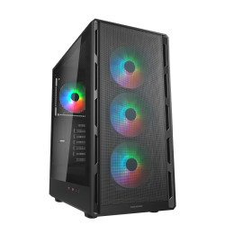 Кутия за компютър COUGAR AIRFACE PURE RGB, Mid Tower, Black