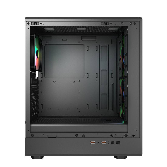 Кутия за компютър COUGAR AIRFACE PURE RGB, Mid Tower, Black