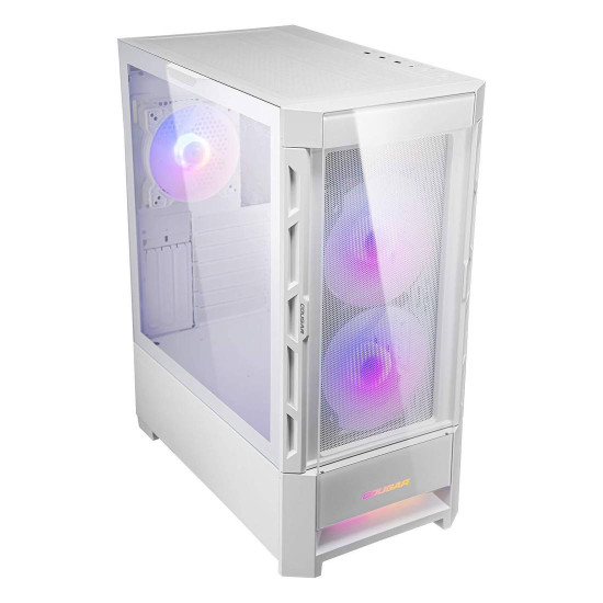 Кутия за компютър COUGAR Gaming DUOFACE RGB PC Case, Mid Tower, White