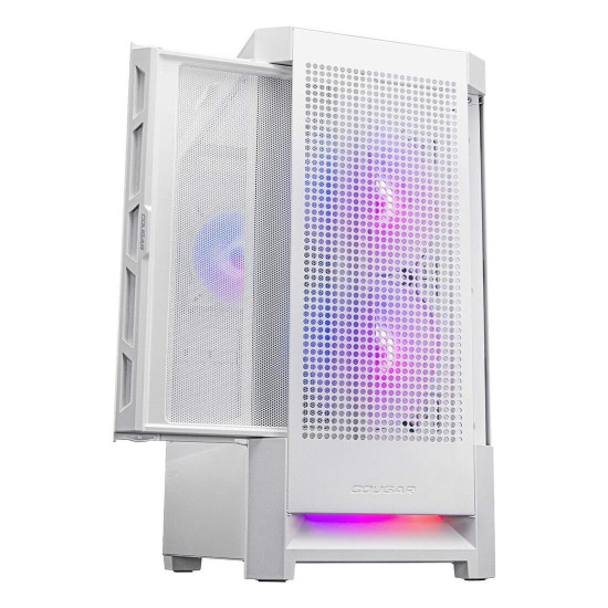Кутия за компютър COUGAR Gaming DUOFACE RGB PC Case, Mid Tower, White