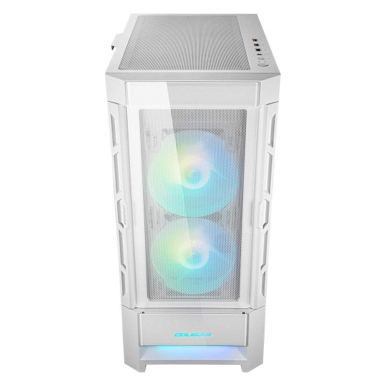Кутия за компютър COUGAR Gaming DUOFACE RGB PC Case, Mid Tower, White