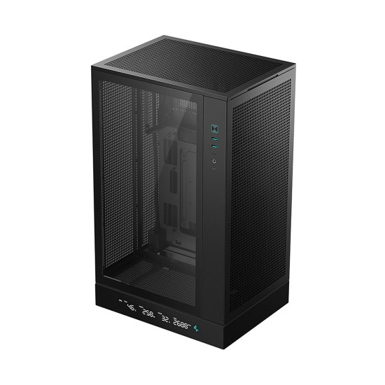 Кутия за компютър DeepCool CH270 DIGITAL, 2 x USB 3.0, 1 x USB Type-C Gen 2, 1 x Audio/Mic, Black