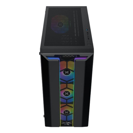 Кутия за компютър XIGMATEK Gaming Y Pro, EN42249, BK, EATX, U3x1 + U2x2, Dual ARGB LED Strip FP & Left TG, 4PCS S20A & Galaxy II Fan Control Kit