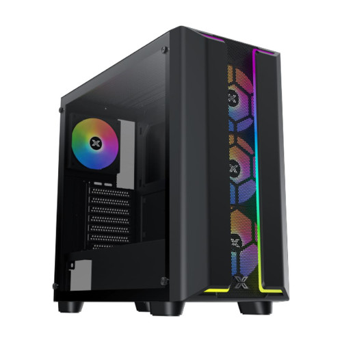 Кутия за компютър XIGMATEK Gaming Y Pro, EN42249, BK, EATX, U3x1 + U2x2, Dual ARGB LED Strip FP & Left TG, 4PCS S20A & Galaxy II Fan Control Kit