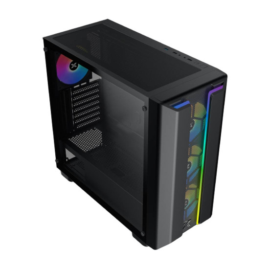 Кутия за компютър XIGMATEK Gaming Y Pro, EN42249, BK, EATX, U3x1 + U2x2, Dual ARGB LED Strip FP & Left TG, 4PCS S20A & Galaxy II Fan Control Kit