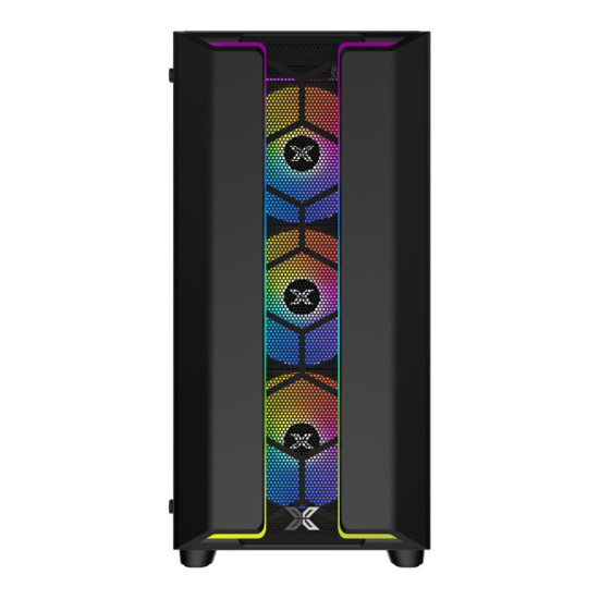 Кутия за компютър XIGMATEK Gaming Y Pro, EN42249, BK, EATX, U3x1 + U2x2, Dual ARGB LED Strip FP & Left TG, 4PCS S20A & Galaxy II Fan Control Kit