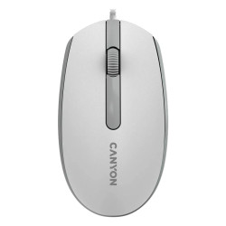 Мишка CANYON M-10, White Grey